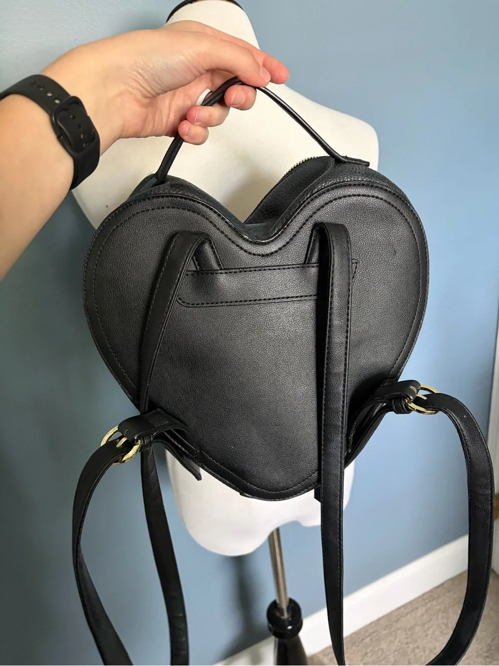 Juicy Couture Black Heart Shaped Backpack